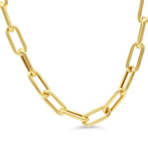 Chunky Rounded Paperclip Necklace , 9MM