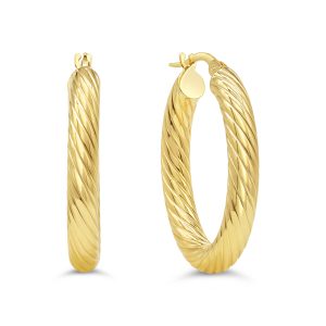 Oval Tubing Hoop Earrings