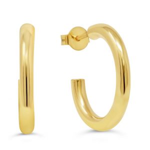 Half-Hoop Stud Earrings