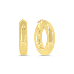 Chunky Hoop Earrings, 6MM