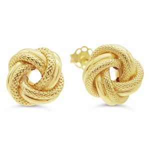 Love Knot Stud Earrings, Large