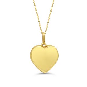 High Polish Heart Locket Pendant , Small