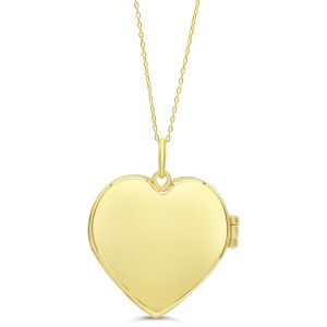 High Polish Heart Locket Pendant , Large