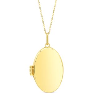High Polish Oval Locket Pendant