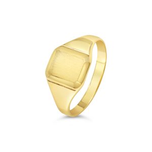 Rectangle Brushed Signet Ring