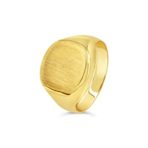 Rectangle Brushed Signe Ring