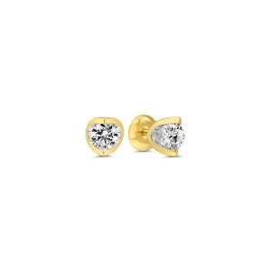 Tension-Set Solitaire Stud Earrings, .50ct