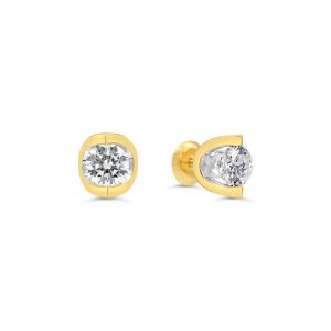 Tension-Set Solitaire Stud Earrings, 1.00ct