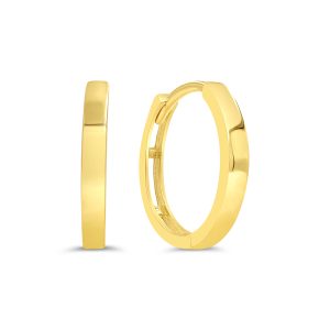 Round Polished Huggie Earrings