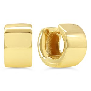 Round Huggie Earrings, Large