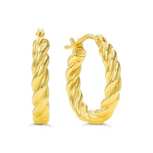 Twisted Hoop Earrings , Small