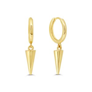Spike Drop Huggie Earrings