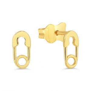 Safety Pin Pushback Stud Earrings