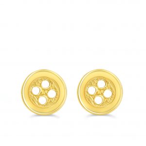 Button Screwback Stud Earrings