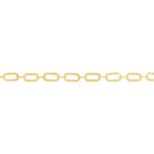 Flat Greek Key Oval Link bracelet