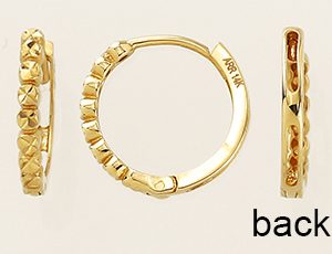 Diamond Cut Huggie Earrings