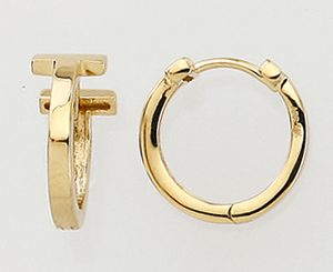 T Square Huggie Earrings