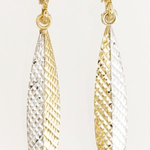 Diamond-Cut Dangle Earrings