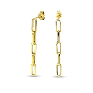 Dangling Paperclip Stud Earrings