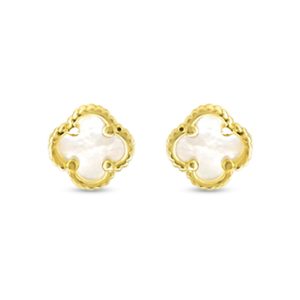 Mini MOP Clover Stud Earrings