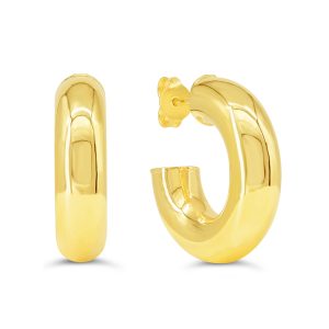 6MM Chunky Hoop Stud Earrings