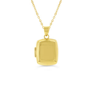 Square Locket Pendant, Cable Chain