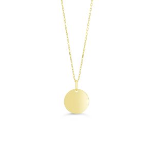Medium Engravable Disc, Cable Chain