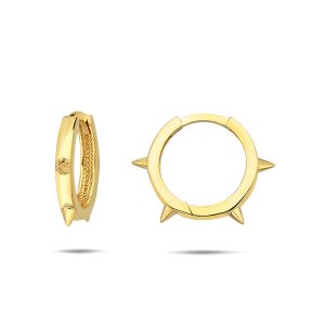 Spike Edge Huggie Earrings