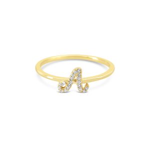 Lab Diamond Initial Ring, A