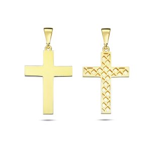 High Polished Cross Pendant , Small