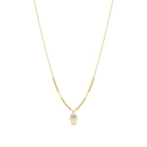 Hamsa Hand Evil Eye Necklace