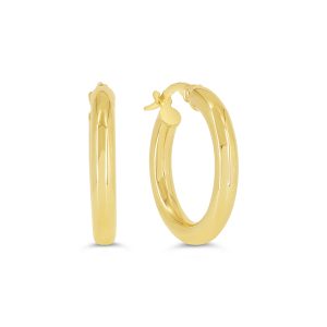 3MM Hoop Earrings, Medium