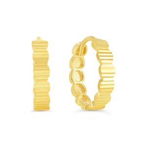 Ribbed Huggie Earrings