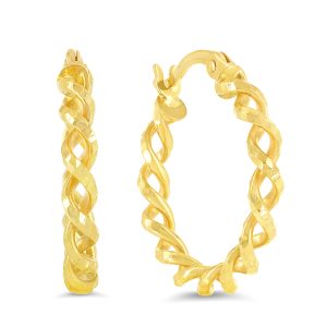 Double Wire Twisted Hoop Earrings