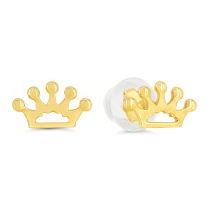 Crown Screwback Stud Earrings