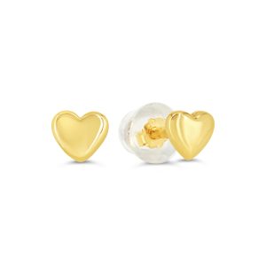 Heart Screwback Stud Earrings