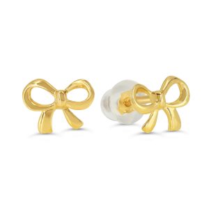 Ribbon Screwback Stud Earrings