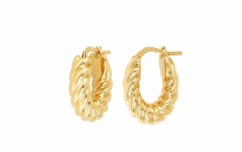Twist Teardrop Hoop Earrings