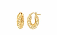 Twist Teardrop Hoop Earrings