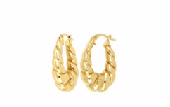 Twist Teardrop Hoop Earrings