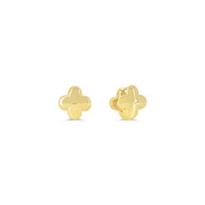 Chunky Flower Huggie Earrings