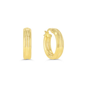 Small Lined Hoop Earrings
