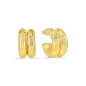Double-Hoop Stud Earrings