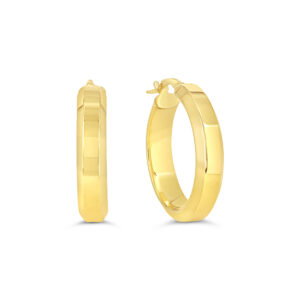Squared Tube Hoop Earrings, Large