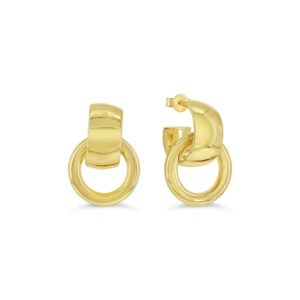 Interlocking Drop Hoops Earring