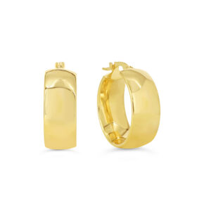 High Polished Hoop Earrings, Small