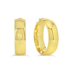 High Polished Hoop Earrings, Large