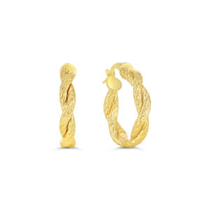Rounded Rope Hoop Earrings