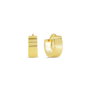 Wide Huggie Earrings, Small