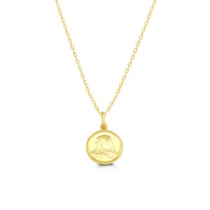 Virgin Mary Pendant, Cable Chain